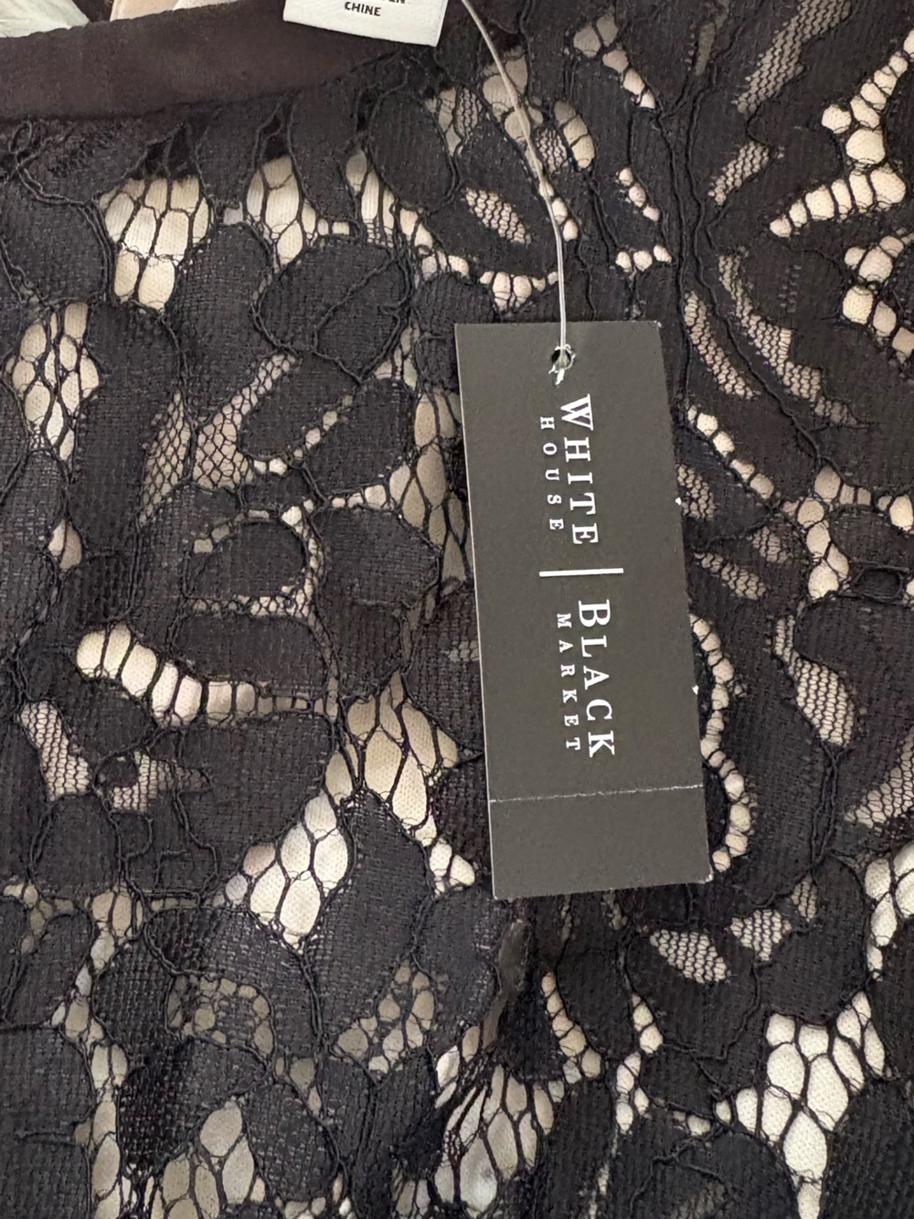 Whitehouse Blackmarket Lace Overlay Shift Dress, New with Tag - Picture 4 of 7